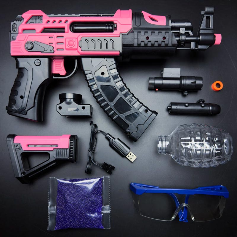 AKM-Gel-Blaster-pink-accessories